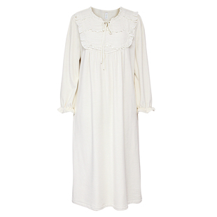 轩靓法式睡裙女秋冬季加绒海岛绒睡衣轻奢薄绒高级感珊瑚绒家居服