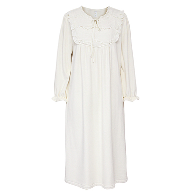 轩靓法式睡裙女秋冬季海岛绒睡衣