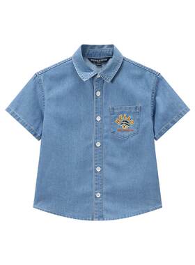 TeenieWeenieKids短袖牛仔衬衫
