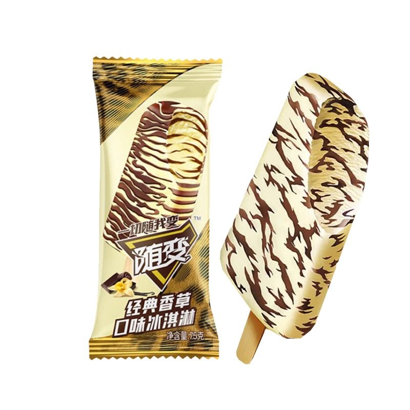 【热卖】5支蒙牛随变冰淇淋经典香草口味雪糕牛奶冰激凌冷饮75g支