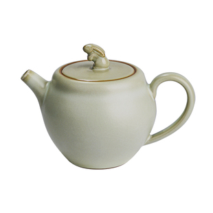 景德镇汝瓷茶壶单壶家用功夫茶具青瓷冰裂釉开片汝窑手工陶瓷中式
