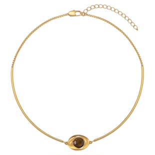 木星 虎眼石耳环项链星球赵露思同款高级感耳钉百搭项圈女