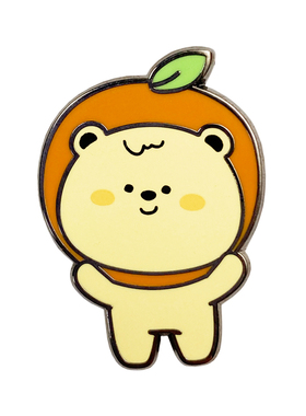小熊胸针可爱金属徽章原创设计
