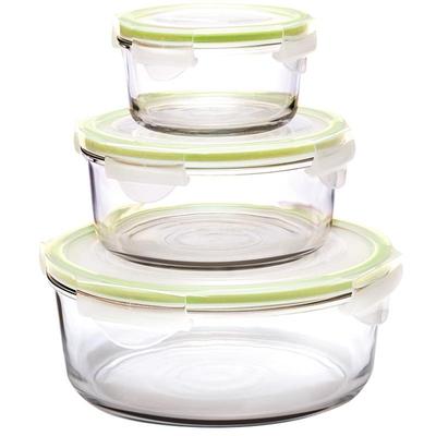 可微波炉便当饭盒GLASSLOCK圆形