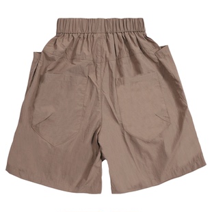 memoryin童装短裤两个小朋友简约大口袋松紧腰休闲工装短裤