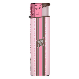 50支粉色金属防风打火机2025年高颜值加厚防爆直冲火机可充气批发