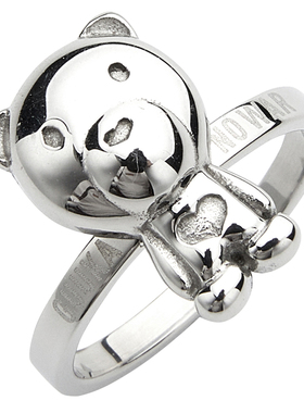 GUUKA潮牌情侣嘻哈熊戒指