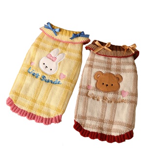 狗狗衣服冬装新年毛衣猫咪小型犬雪纳瑞小狗泰迪比熊宠物保暖冬天