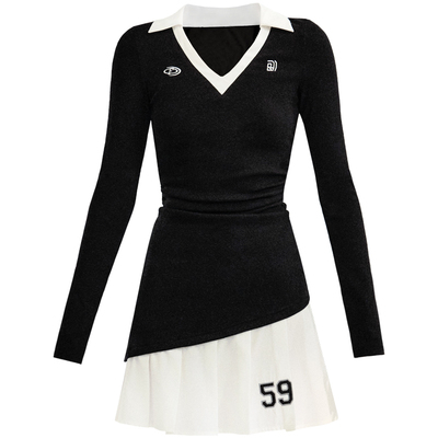 易碎商店miu系百搭辣妹衬衫裙