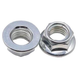 GB6187全金属六角法兰锁紧螺母锁片式8级镀锌10级高强度M5M8M10M6