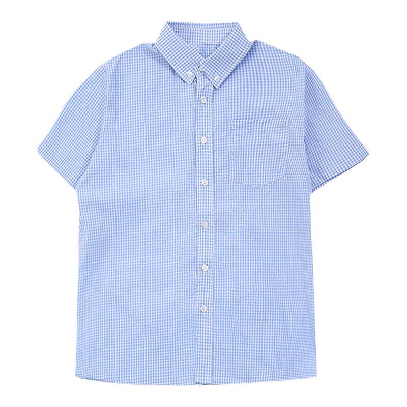 长袖校服大格子衬衫儿童学生校服