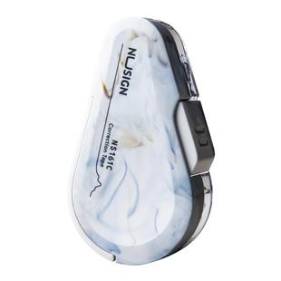 得力修正带初中生专用高级感自然流体高颜值小学生女生改正带静音黑科技可换芯大容量涂改带无痕去字改字带