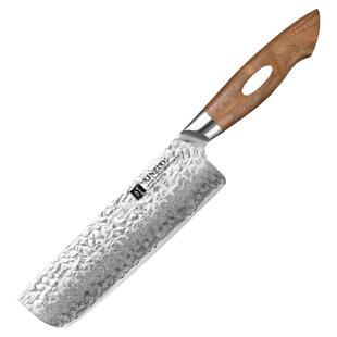 信作日本进口AUS-10大马士革钢厨刀女士专用小菜刀切菜刀厨房刀具