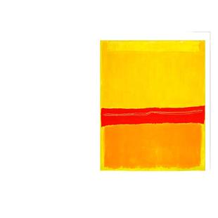 罗斯科抽象色彩咖啡店工作室装饰画卧室客厅墙贴海报装饰画芯自粘