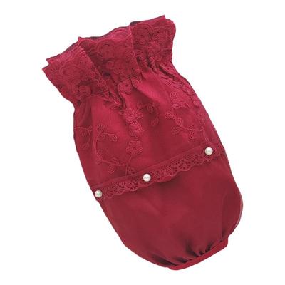 冬季大红色粉色防污套袖时尚