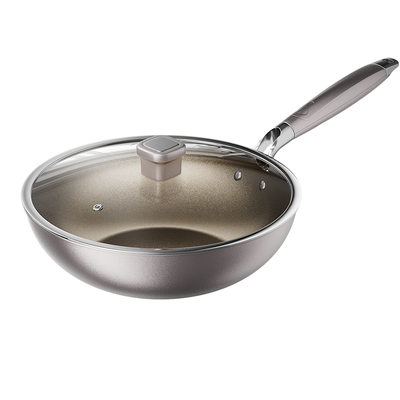 小熊钛陶瓷不粘锅免开锅炒菜锅电磁炉锅锅具炒锅铁锅家用炒菜新品