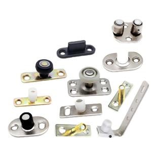 推拉移门定位器折叠门地滑轮底下轴承导向轮木门限位止摆轨道配件