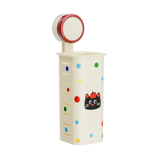 吸盘筷子收纳盒筷子筒壁挂式家用新款厨房勺子收纳架沥水筷子篓桶