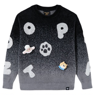 【迪士尼疯狂动物城合作】BOYLONDON情侣毛衣套头渐变上衣N60042