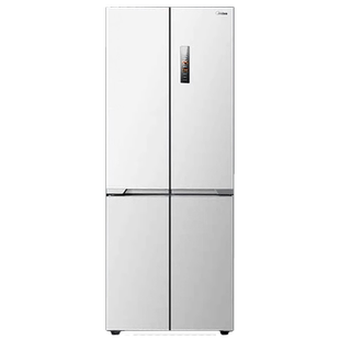 美的460自动制冰冰箱超薄零嵌入式家用十字双开四门白色换新补贴