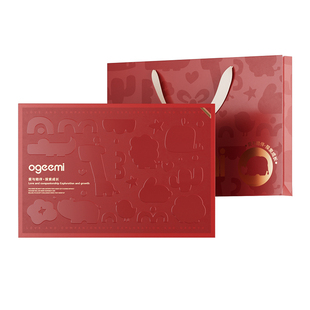 叽米新生婴儿见面礼盒高档新年礼物满月宝宝百天牙胶月子早教玩具