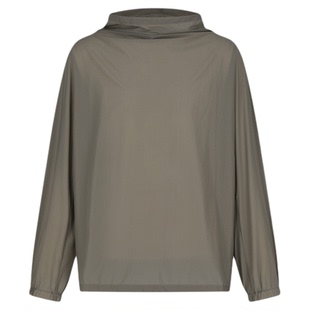 AMOMENTO韩国男女春季透视尼龙休闲围脖领派克上衣MUSINSA