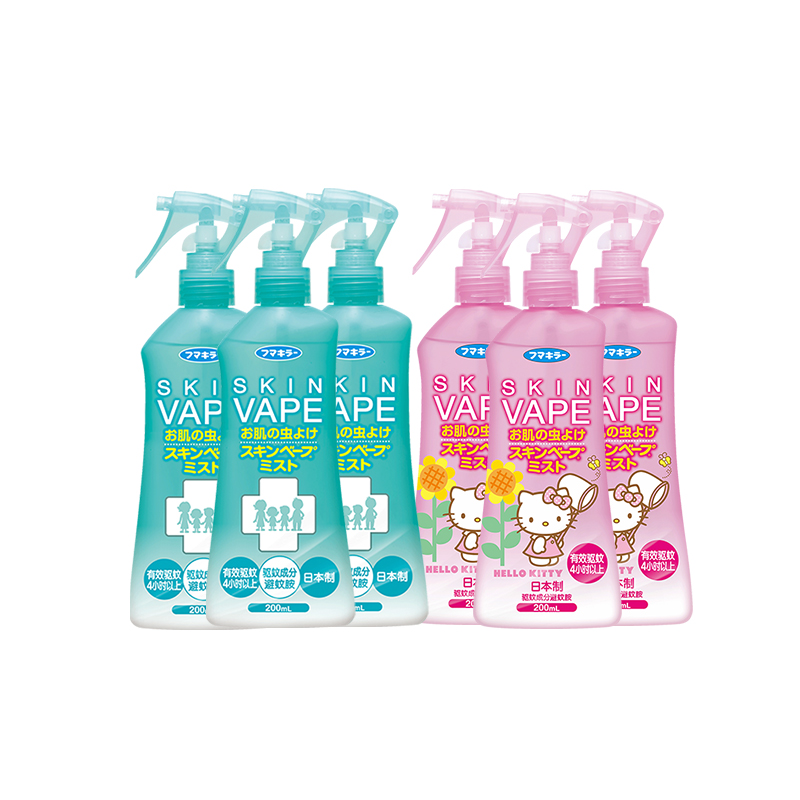 【自营】VAPE日本进口驱蚊水喷雾户外防蚊叮咬宝宝儿童200ml*3瓶