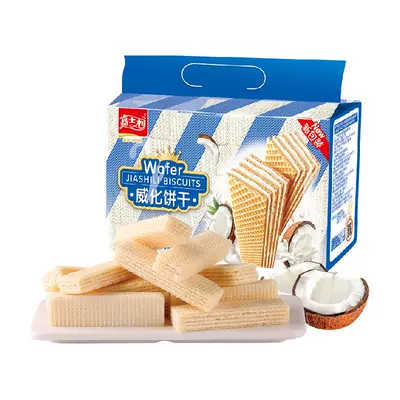 嘉士利椰子味夹心威化饼干