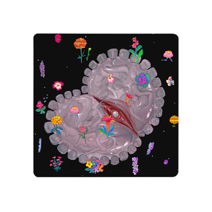 9397 ashva 原创插画光伏玻璃鼠标垫25x25cm游戏电竞专用