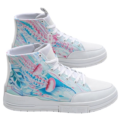 匹克男鞋2026新款冬季帆布高帮板鞋男士中国风涂鸦休闲运动鞋男款