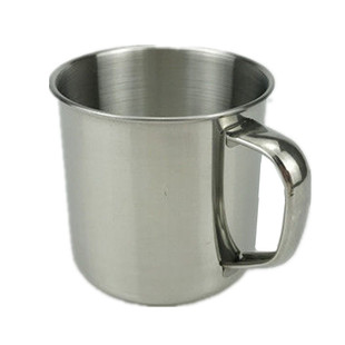 304不锈钢口杯 带盖手柄茶缸铁杯子家用幼儿园儿童学生小容量水杯