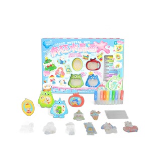 艾蒙岛DIY免烤胶画涂鸦填色水晶胶画礼盒幼儿园六一礼物儿童手工