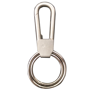 手工304不锈钢钥匙扣刻字防丢男士汽车腰挂扣钥匙圈简约礼品定制