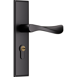 老式门锁家用通用型室内卧室房间门木门全套静音通用不锈钢门把手