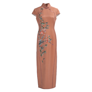 盖世红颜旗袍年轻款高端气质新款2023美玲襟原创设计新款日常知娴