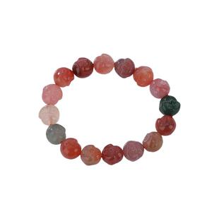 2025新款爆款天然盐源玛瑙复古个性弥勒佛手链百搭气质男女款手串