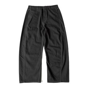 NOFAITH日系复古弯刀裤男春季新品潮牌宽松百搭直筒休闲裤无信仰