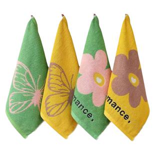 100%纯棉儿童方巾全棉洗脸家用柔软吸水速干宝宝专用可挂式小毛巾