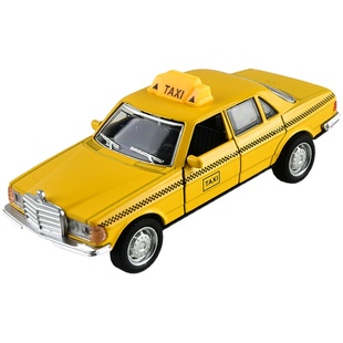 的士出租车仿真合金车模发声发光汽车模型儿童玩具车音乐回力车