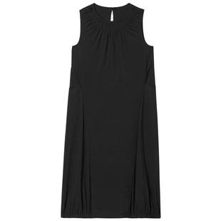 ToyzY2025夏季新款桑蚕丝真丝无袖背心连衣裙长款茧形花苞裙