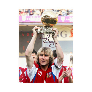 内德维德 亲笔签名 2003金球奖得主捧杯照片 icons证书 精装裱