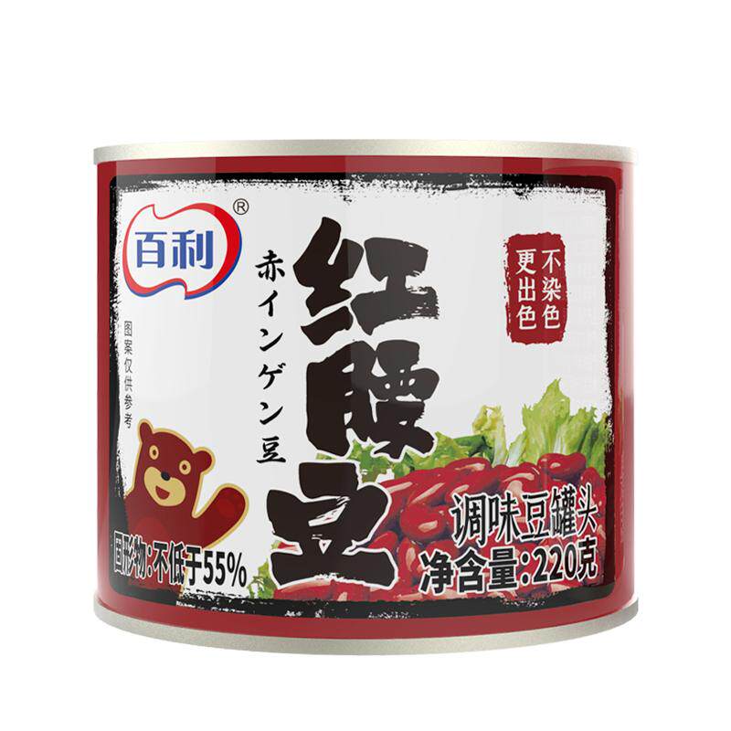 百利0脂肪红腰豆220g*2即食罐头