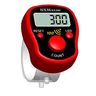 新款夜光LED计数器大屏幕记数器老人适用记次器戒指型静音计次器