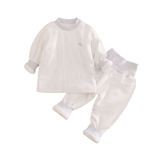 宝宝套装婴儿棉衣棉服秋冬季夹棉保暖衣服家居服高腰护肚纯棉一岁