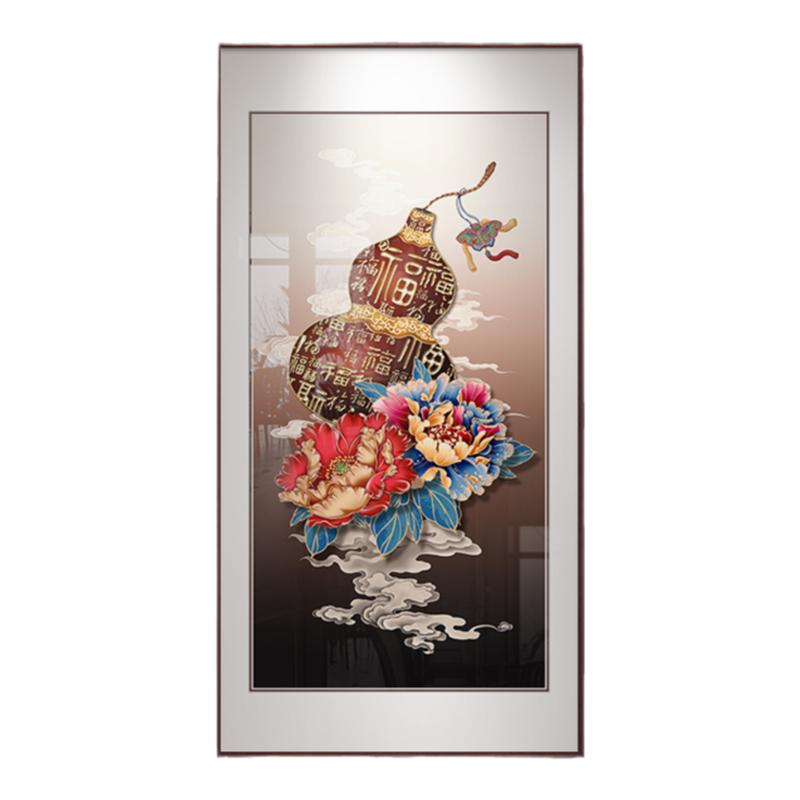 挂画客厅玄关装饰画静物新中式
