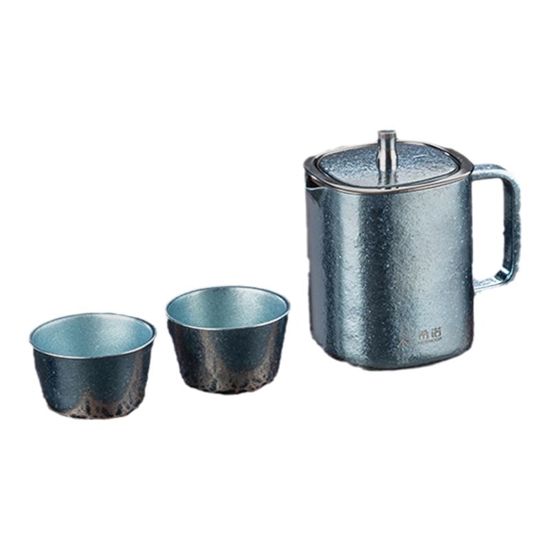希诺纯钛功夫茶具一壶二杯