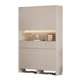 实木鞋柜门口家用带抽门厅柜收纳柜一体靠墙高柜可定制玄关储物柜