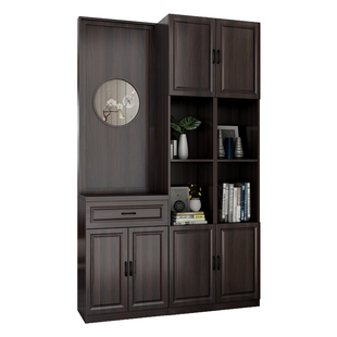 玄关柜隔断柜入户轻奢风进门实木收纳鞋柜间厅柜遮挡网红一体靠墙