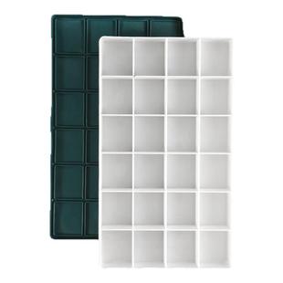 颜料盒24格调色盒水粉盒水彩盒36格水粉颜料空盒果冻盒水彩保湿盒分装盒学生艺考盒收纳盒透明盒美术生专用