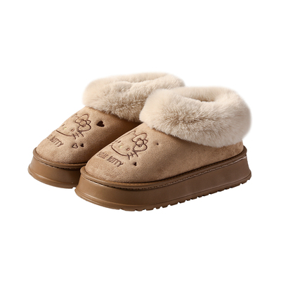 HelloKitty保暖棉拖鞋女包跟棉鞋